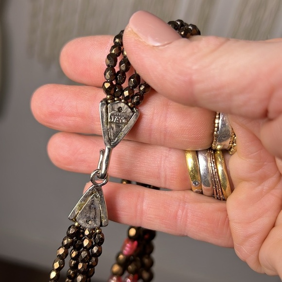 80's Vintage Jay Strongwater Multi Strand Crystal Necklace with Pendant - Picture 13 of 16
